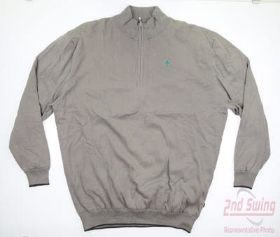 New W/ Logo Mens Sun Mountain Gale Force 1/4 Zip Pullover XX-Large XXL Steel MSRP $150