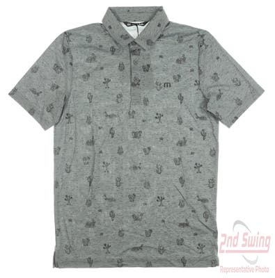 New Mens Travis Mathew Archer Polo Small S Gray MSRP $90 1MS012