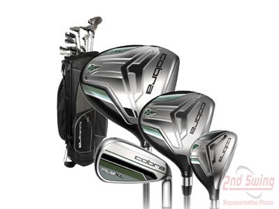 Mint Cobra Fly-XL Black/Olive Womens Petite -1" Complete Golf Club Set Graphite Ladies Right Handed with Stand Bag