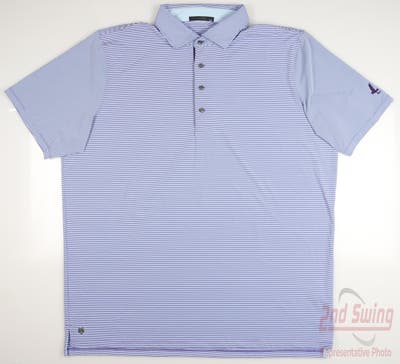 New W/ Logo Mens Greyson Golf Polo XX-Large XXL Blue/Purple MSRP $115