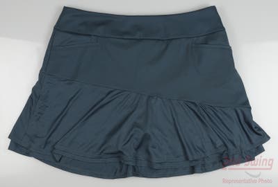 New Womens Adidas Ultimate Frill Skort Large L Legacy Blue MSRP $75