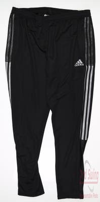 New Mens Adidas Track Pants X-Large XL Black MSRP $50