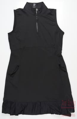 New Womens EP NY Pleated Dress Large L Black MSRP $134