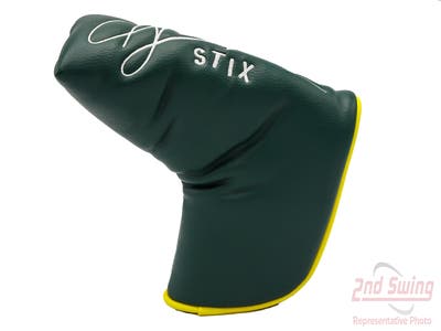 Brand New PRG Handmade Stix Forest Green/Yellow Putter Headcover
