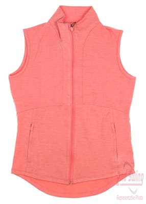 New Womens Puma Cloudspun Daybreak Vest Small S Carnation Pink Heather MSRP $75