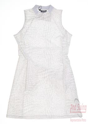 New Womens J. Lindeberg Nena Sleeveless Print Golf Dress Small S Micro Chip Croco MSRP $155