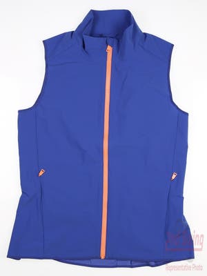 New Womens Ralph Lauren Golf Vest Large L Blue MSRP $148