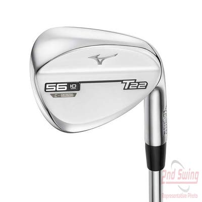 New Mizuno T22 Satin Chrome Wedge Sand SW 56° 10 Deg Bounce D Grind Dynamic Gold Tour Issue S400 Steel Stiff Right Handed 35.25in