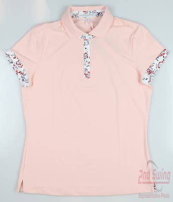 New Womens Fairway & Greene Amie Polo Small S Pink MSRP $88