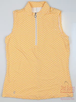 New Womens GG BLUE Sleeveless Polo Small S Orange MSRP $82