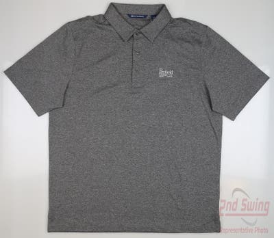 New W/ Logo Mens Cutter & Buck Forge Heathered Stretch Polo Large L Gray MSRP $75