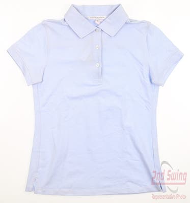 New Womens Fairway & Greene Reese Polo X-Small XS Colony Blue MSRP $95