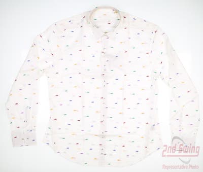 New Mens BUGATCHI Button Up XX-Large XXL White MSRP $179