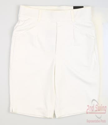 New Womens Nike Dri-Fit Golf Shorts Medium M White MSRP $80