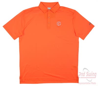 New W/ Logo Mens Callaway Golf Polo Large L Tigerlily MSRP $68