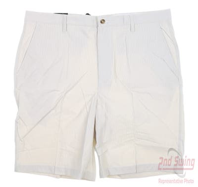 New Mens Footjoy Micro Stripe Shorts 40 Khaki MSRP $95