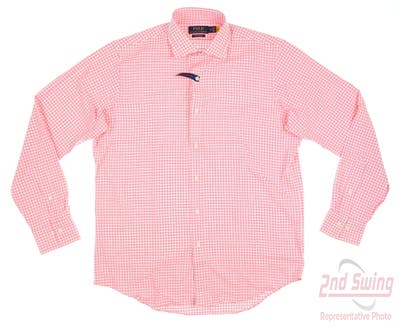New Mens Ralph Lauren Golf Button Up Medium M Pink MSRP $99