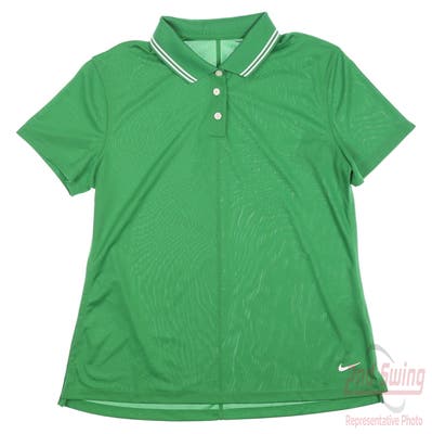 New Womens Nike Dri-Fit Polo Medium M Green MSRP $55