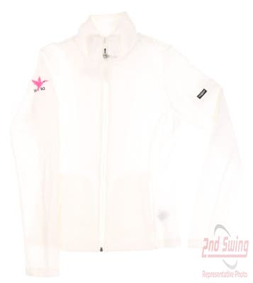 New W/ Logo Womens Straight Down Swing Jacket X-Small XS White MSRP $106