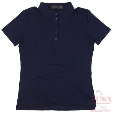 New Womens G-Fore Golf Polo Small S Navy Blue MSRP $120