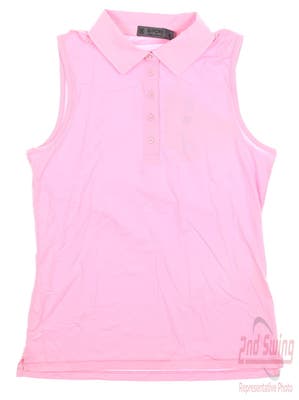 New Womens G-Fore Golf Sleeveless Polo Small S Pink MSRP $110
