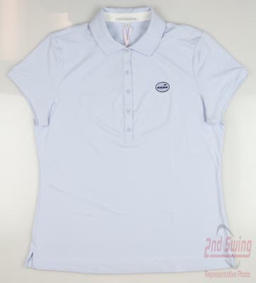 New W/ Logo Womens Fairway & Greene Claire Polo Large L Dream MSRP $108