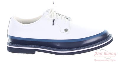 New Mens Golf Shoe G-Fore Tuxedo Gallivanter 9.5 White/Blue MSRP $185 G4MS19EF05