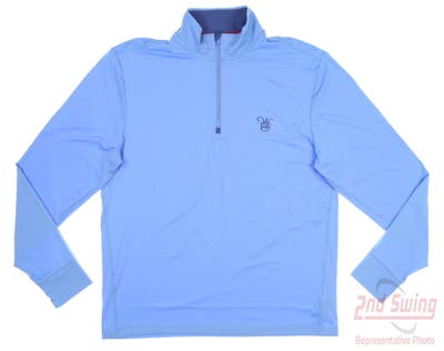New W/ Logo Mens Ralph Lauren Golf 1/4 Zip Pullover Medium M Blue MSRP $99
