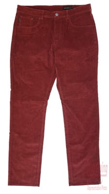 New Mens Dunning Orby Corduroy Pants 34 x32 Garnet MSRP $125