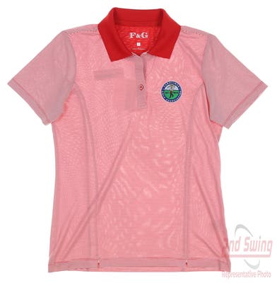 New W/ Logo Womens Fairway & Greene Golf Polo Small S Red MSRP $100