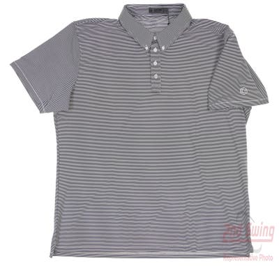 New W/ Logo Mens G-Fore Golf Polo XX-Large XXL Black/White MSRP $120