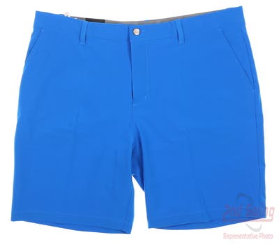 New Mens Adidas Golf Shorts 38 Blue Rush MSRP $65