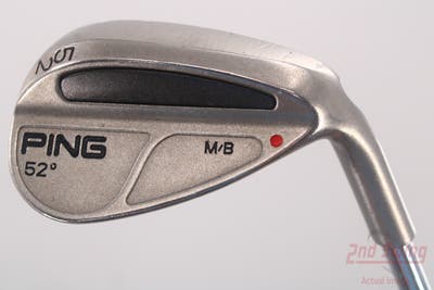 Ping MB Wedge Gap GW 52° Stock Steel Shaft Steel Wedge Flex Right Handed Red dot 35.25in