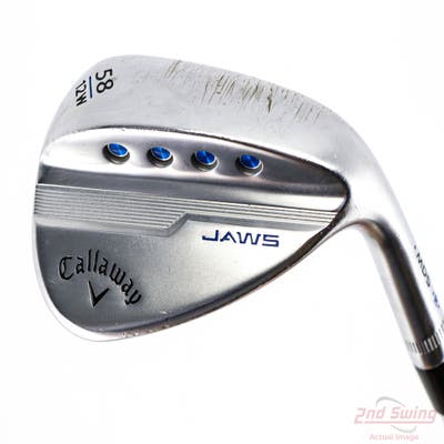 Callaway Jaws MD5 Platinum Chrome Wedge Lob LW 58° 12 Deg Bounce W Grind Callaway Stock Steel Steel Wedge Flex Right Handed 35.0in
