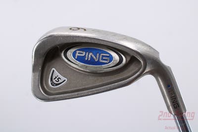 Ping i5 Single Iron 6 Iron Ping AWT with Cushin Insert Steel Stiff Right Handed Blue Dot 37.5in