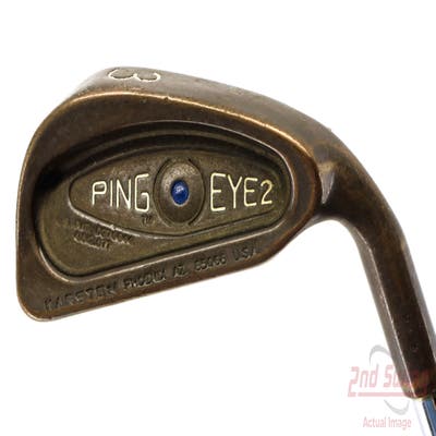 Ping Eye 2 Beryllium Copper Single Iron 3 Iron Stock Steel Shaft Steel Stiff Right Handed Blue Dot 39.0in