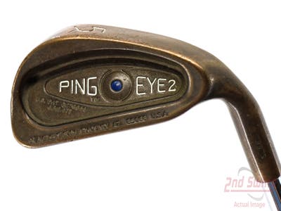 Ping Eye 2 Beryllium Copper Single Iron 5 Iron Ping Microtaper Steel Stiff Right Handed Blue Dot 38.5in