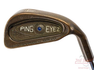 Ping Eye 2 Beryllium Copper Single Iron 4 Iron Stock Steel Shaft Steel Stiff Right Handed Blue Dot 38.75in