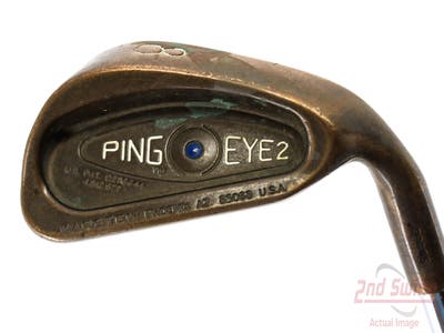 Ping Eye 2 Beryllium Copper Single Iron 8 Iron Stock Steel Shaft Steel Stiff Right Handed Blue Dot 37.0in