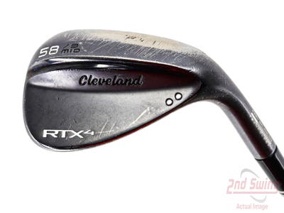 Cleveland RTX 4 Black Satin Wedge Lob LW 58° 9 Deg Bounce Dynamic Gold Tour Issue S400 Steel Stiff Right Handed 35.0in