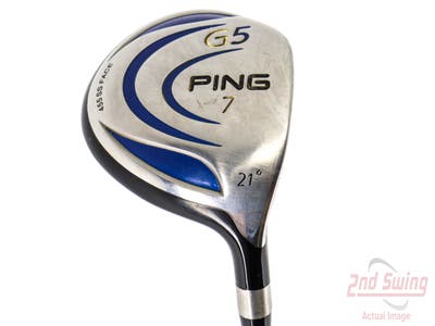 Ping G5 Fairway Wood 7 Wood 7W 21° Grafalloy ProLaunch Blue 75 Graphite Stiff Right Handed 41.75in