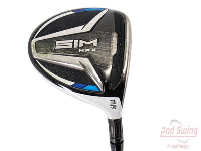 TaylorMade SIM MAX Fairway Wood 3 Wood 3W 15° Stock Graphite Shaft Graphite Stiff Right Handed 43.5in