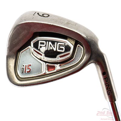 Ping i15 Single Iron 9 Iron Stock Steel Shaft Steel Regular Right Handed Black Dot 36.0in