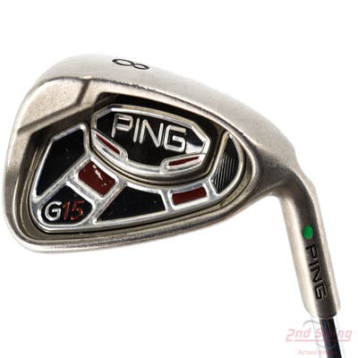 Ping G15 Single Iron 8 Iron Ping AWT Steel Stiff Right Handed Green Dot 37.25in