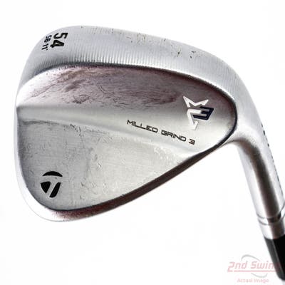 TaylorMade Milled Grind 3 Raw Chrome Wedge Sand SW 54° 11 Deg Bounce Project X Rifle 6.0 Steel Stiff Right Handed 35.25in