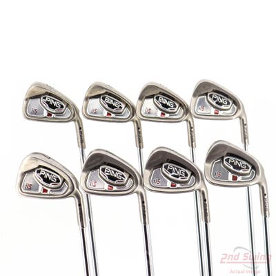 Ping i15 Iron Set 3-PW Ping AWT with Cushin Insert Steel Stiff Right Handed Black Dot +3/4"
