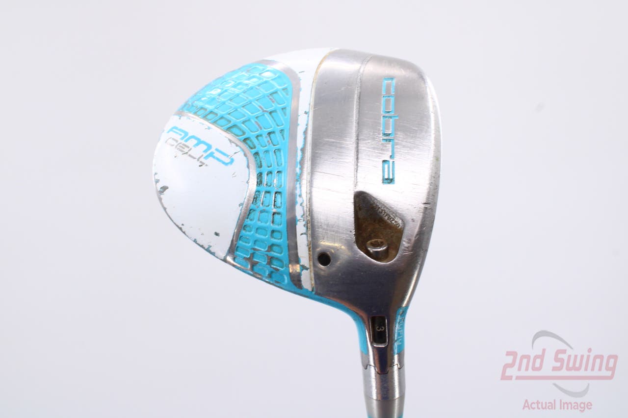 Cobra AMP Cell Womens Blue Fairway Wood 3-5 Wood 3-5W AMP Cell Fujikura Fuel Graphite Ladies Right Handed 42.75in