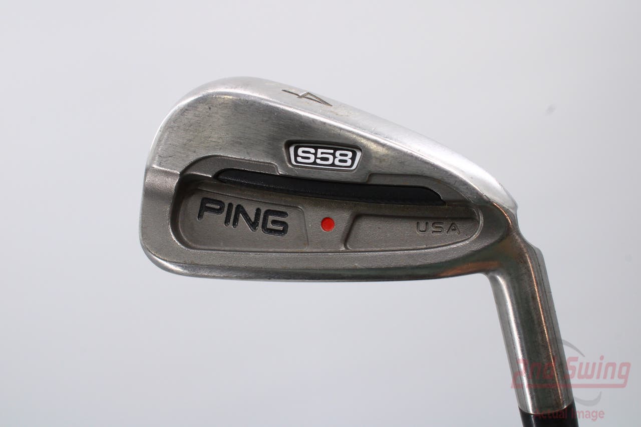 Ping S58 Single Iron 4 Iron Ping AWT with Cushin Insert Steel Stiff Right Handed Red dot 39.75in
