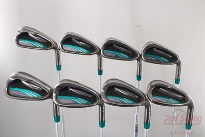 Ping 2015 Rhapsody Iron Set 5-GW Ping ULT 220i Ultra Lite Steel Ladies Right Handed Green Dot 37.75in