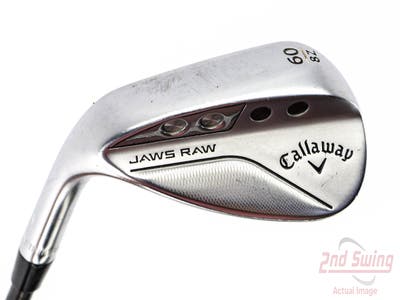 Callaway Jaws Raw Chrome Wedge Lob LW 60° 8 Deg Bounce Z Grind Dynamic Gold Tour Issue S400 Steel Stiff Left Handed 35.0in